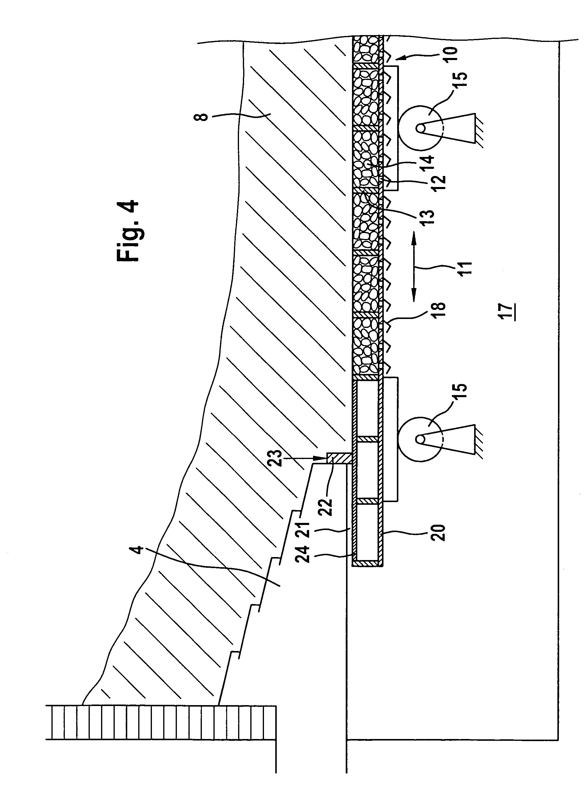 Method and apparatus for treating a layer of bulk material