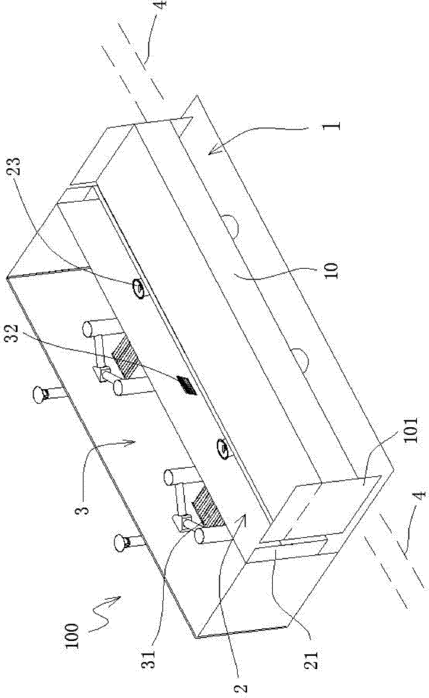 Tunnel curing barn adopting humiture subdivision control of alternate wind direction