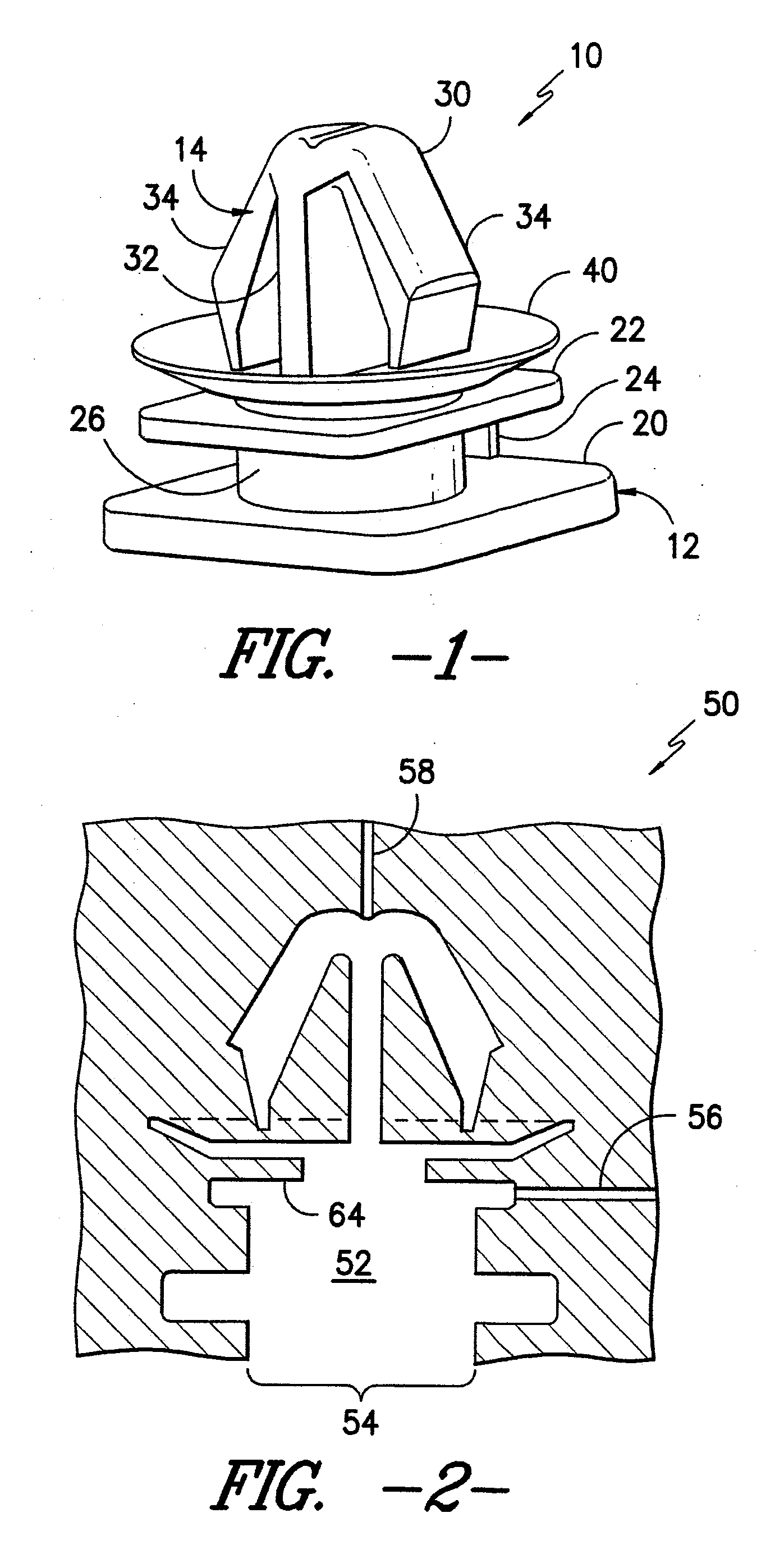 Serviceable snap-in fastener