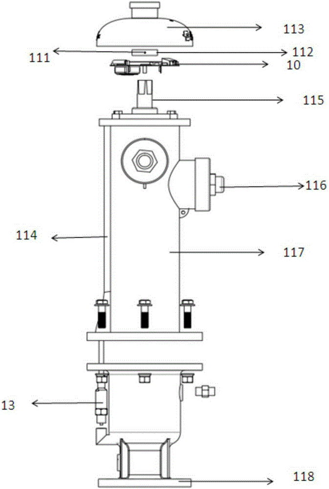 Monitoring system for intelligent fire hydrant and intelligent fire hydrant