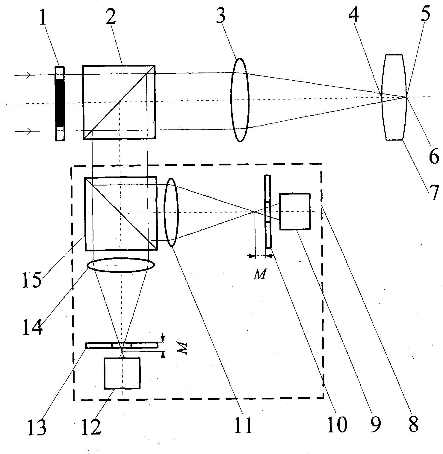 Method and device for measuring central thickness of differential confocal lens