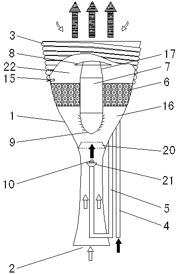 Smoke reflux vaporized alcohol-based fuel burner