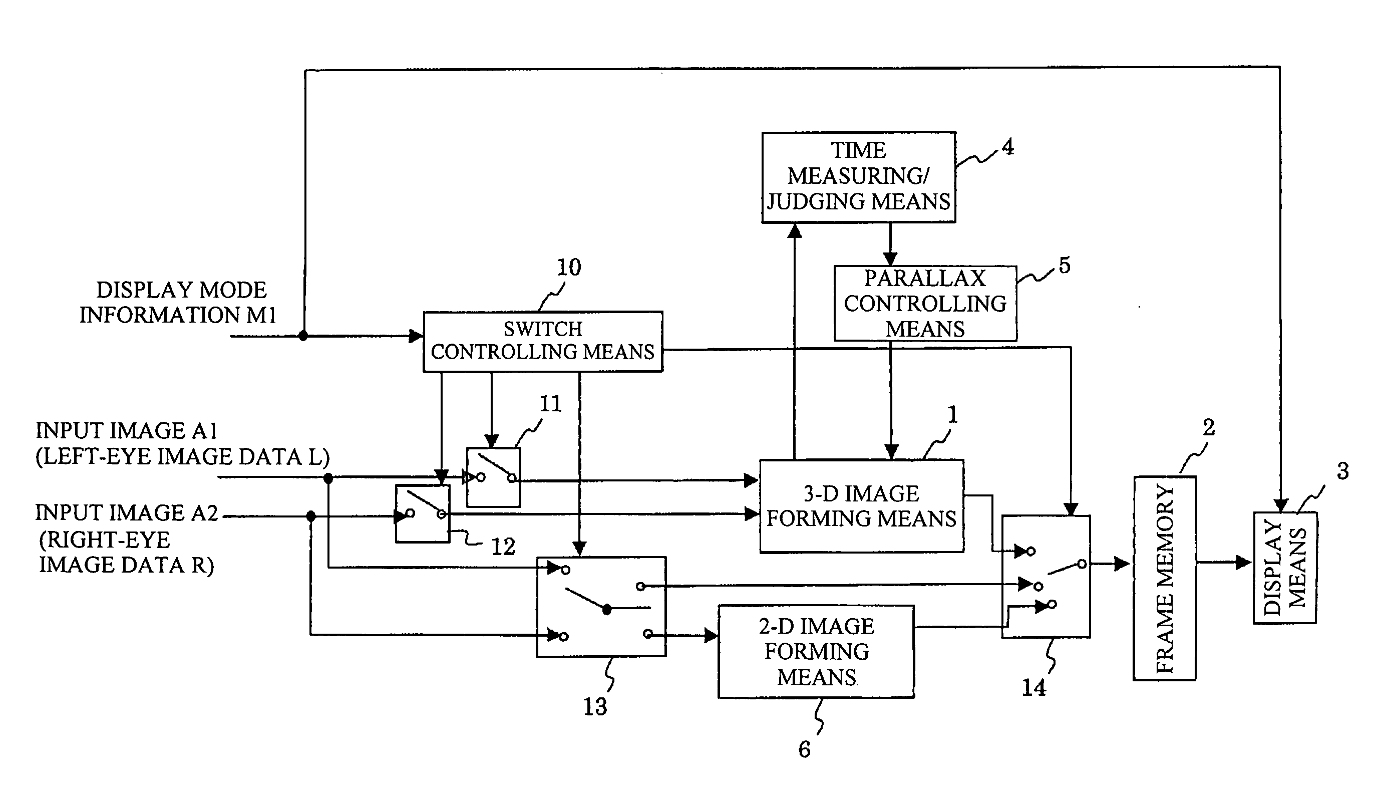 3-d image display unit, 3-d image recording device and 3-d image recording method