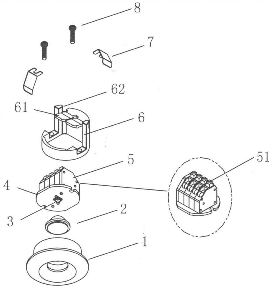 Convenient wiring structure of LED lamp