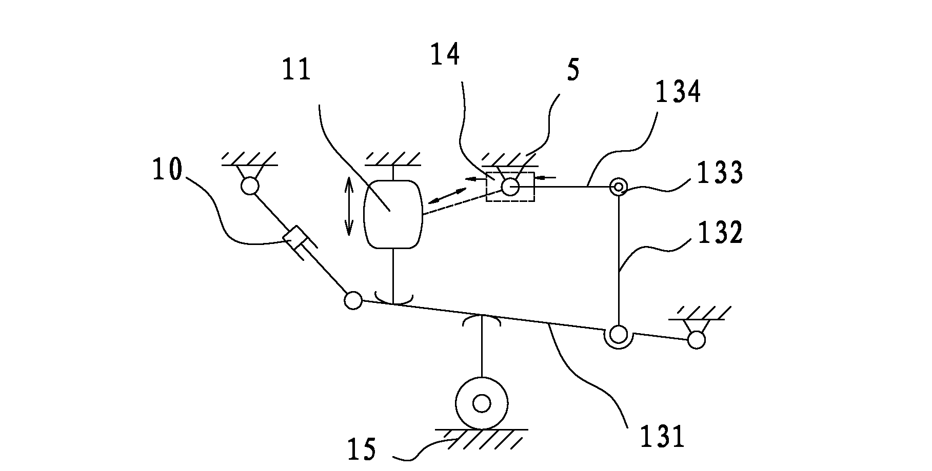 Mecanum wheel omnidirectional mobile vehicle and working method thereof