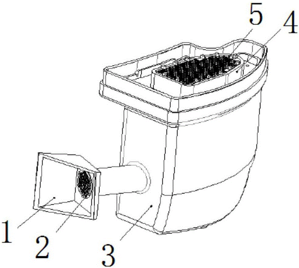 Noise-reduction, oil-removal and impurity-reduction muffler, compressor pump body and compressor equipped with compressor pump body