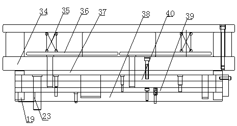 Automatic continuous forming mold of automobile armrest framework