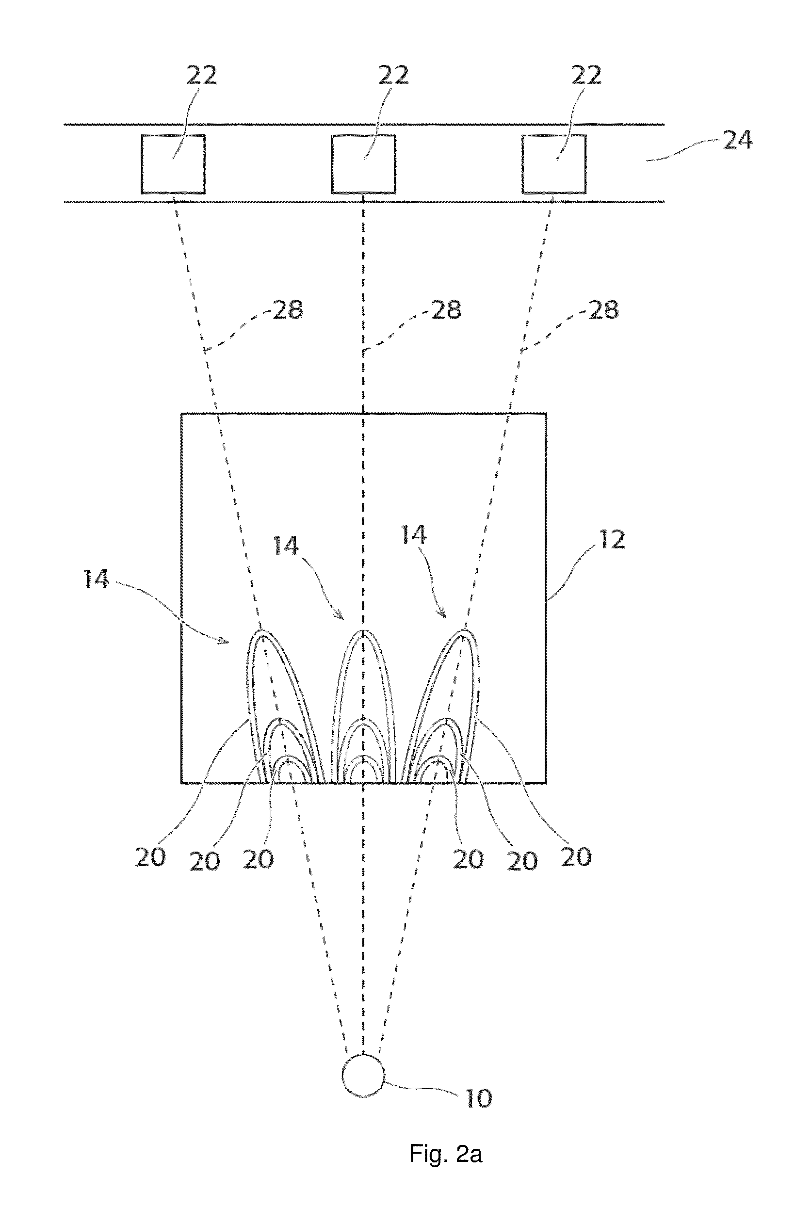 Device and method for determining the energetic composition of electromagnetic waves