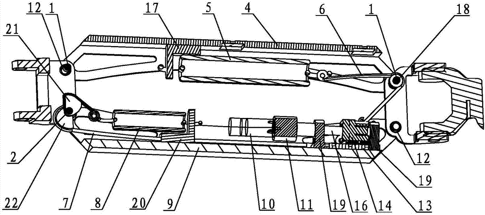 Upper limb exoskeleton storing energy by virtue of linear spring with adjustable load