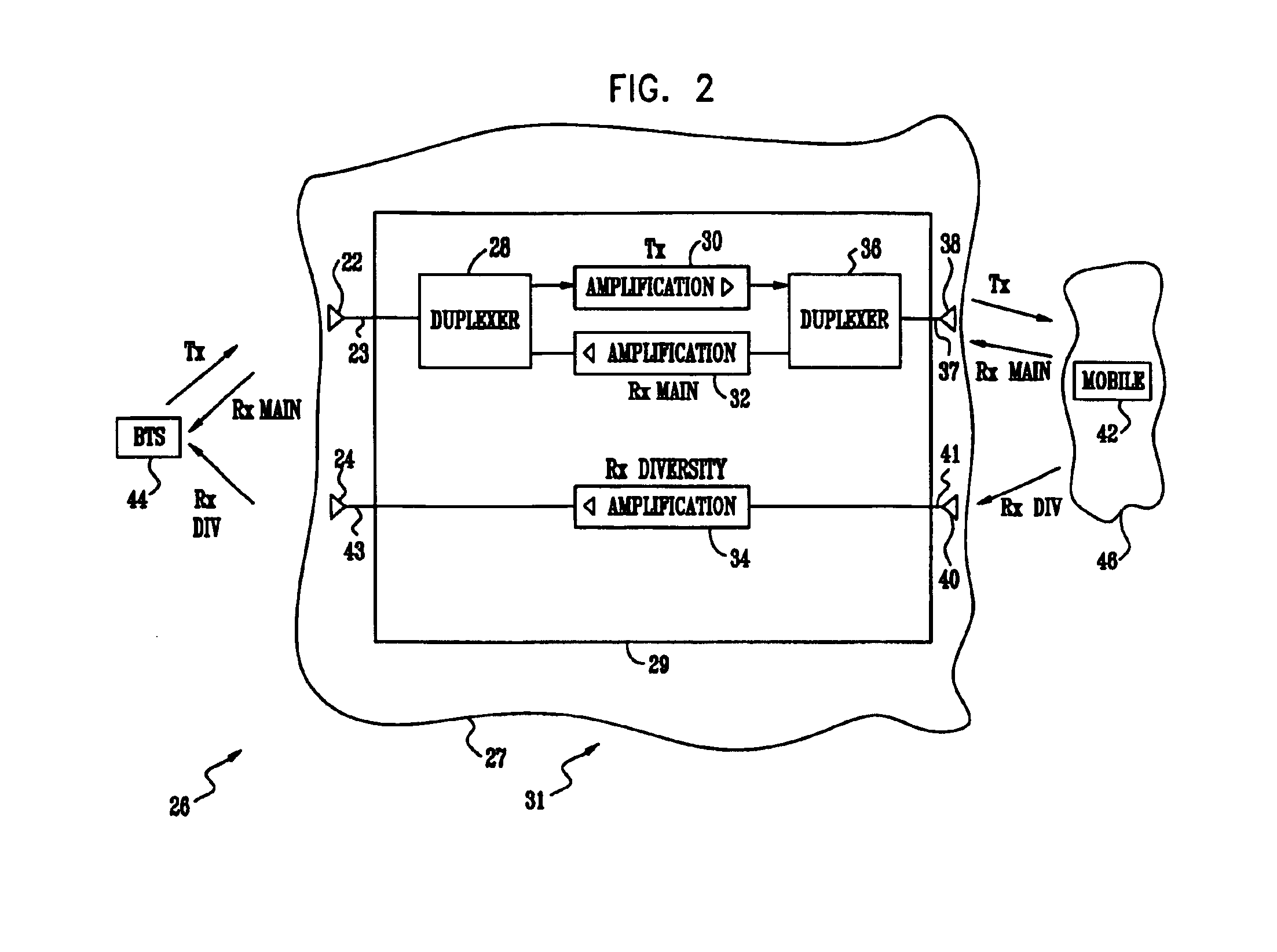 Repeater with diversity transmission