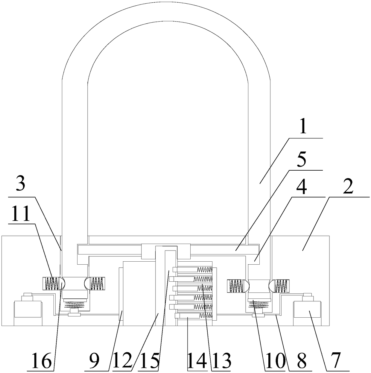 Outdoor night vision U-shaped lock