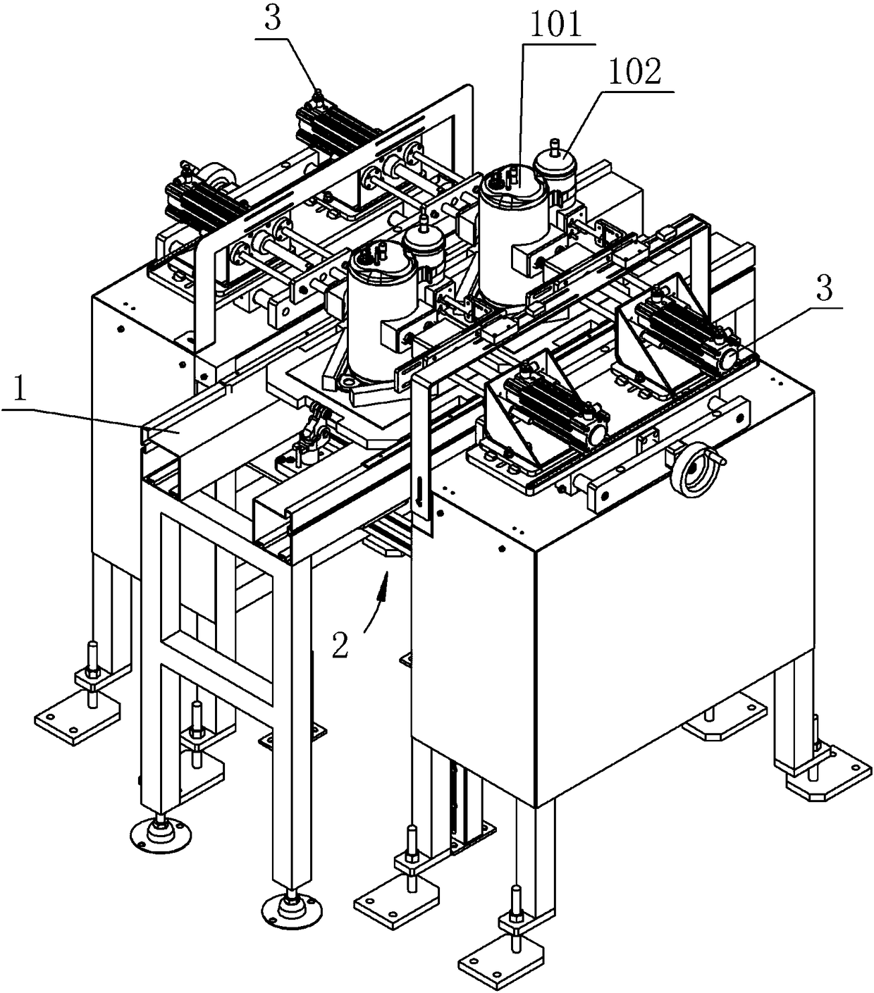 A compressor positioning device