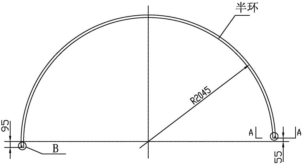 Nuclear power semi-ring machining method