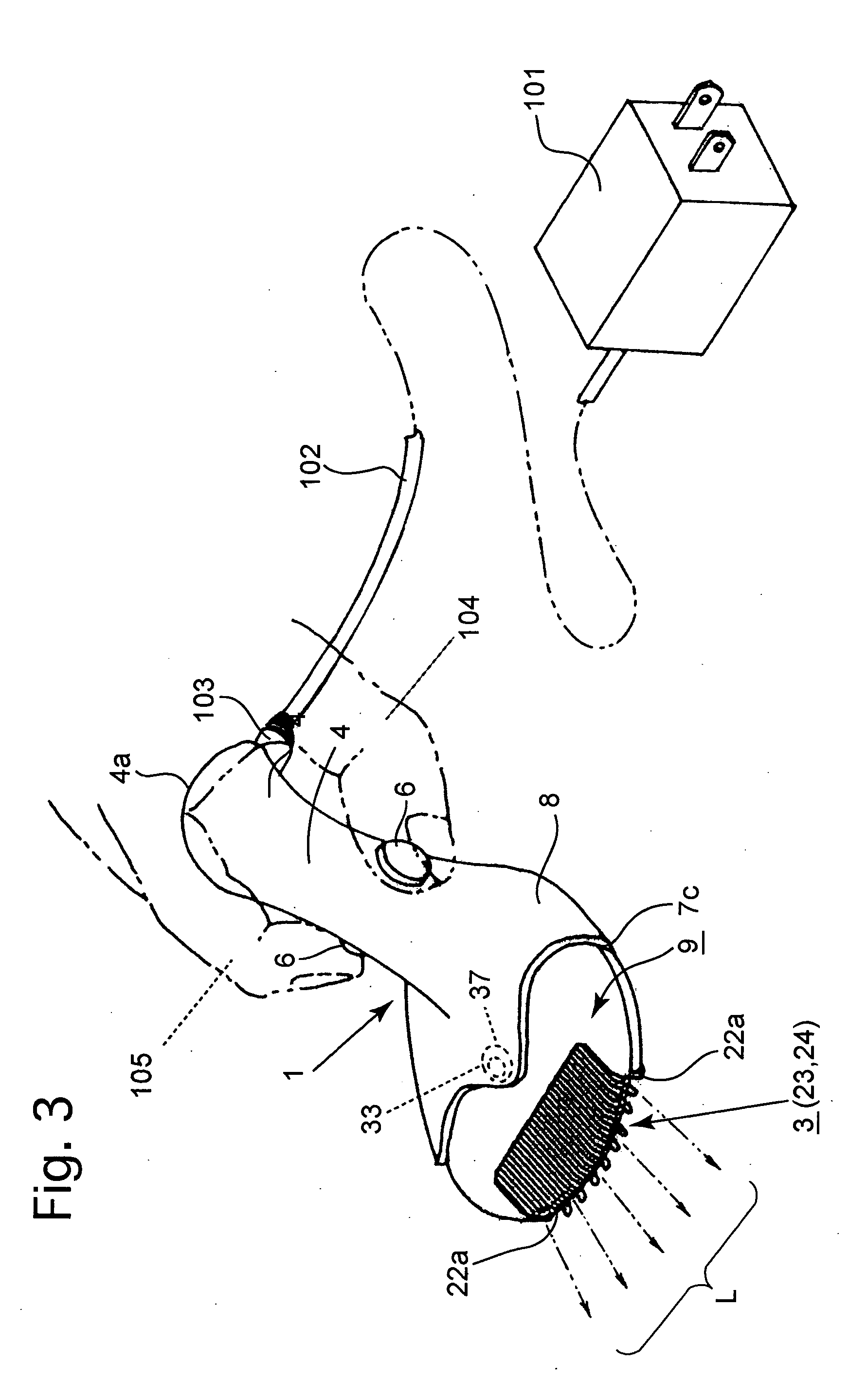 Body hair treating implement