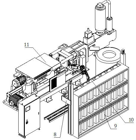 Quick mould changing mechanism used for injection molding processing