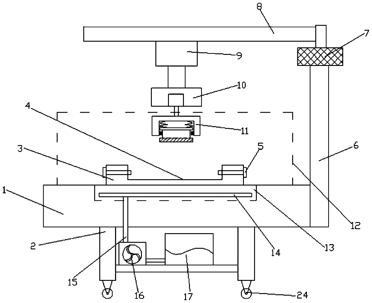 Grinding device for automobile accessory production