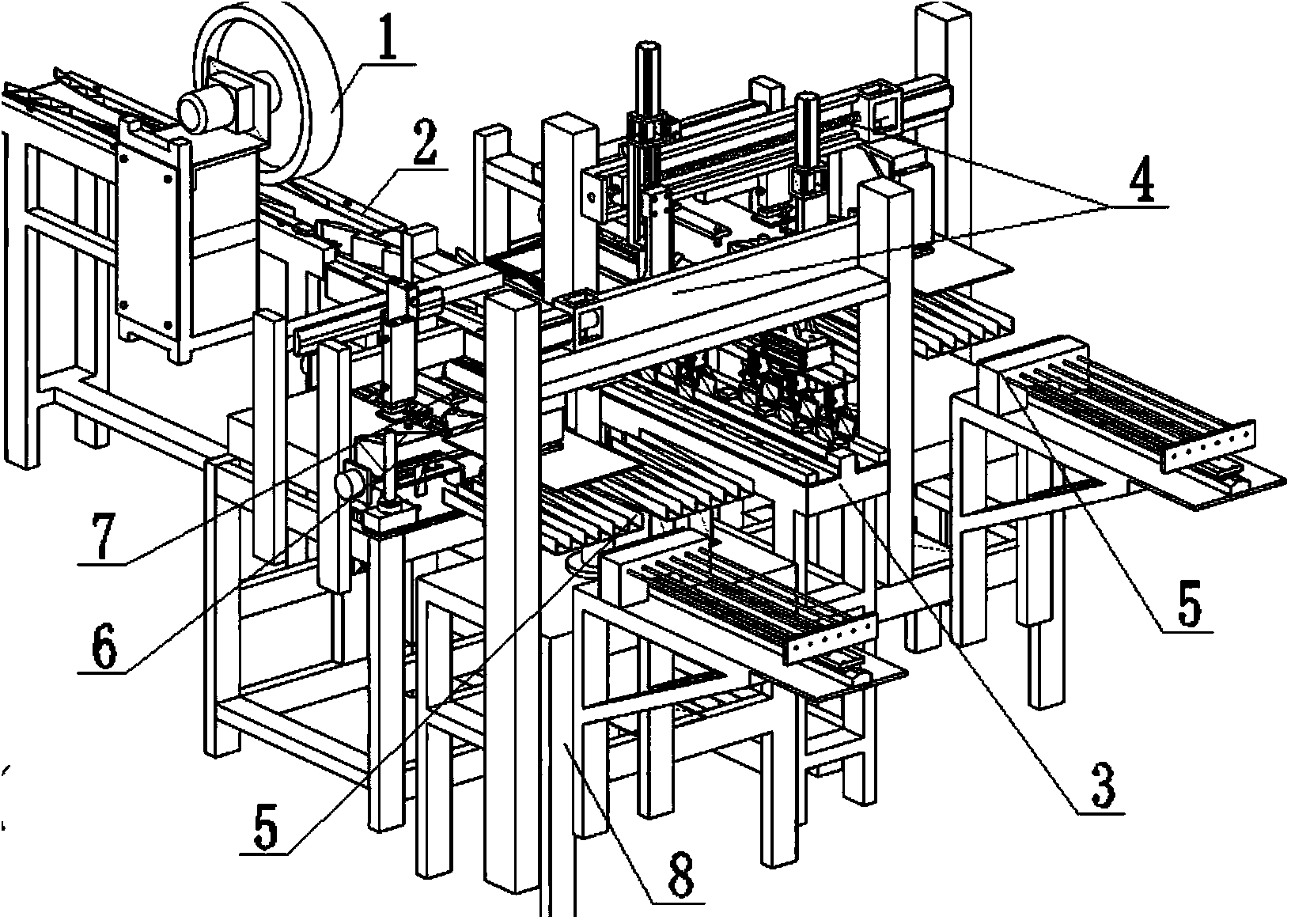 Automatic packaging system for bagging small-sized baked food in independent inflation mode