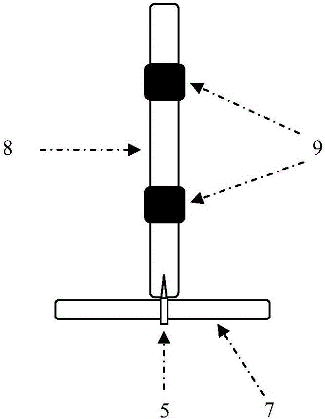 Pneumatic stirring device and using method