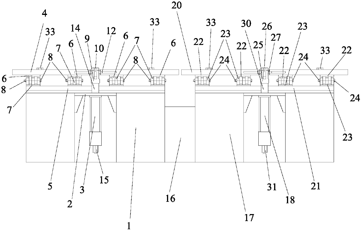 Dual-vibration table model test device capable of independently providing single-degree of freedom vertical torsional vibration load