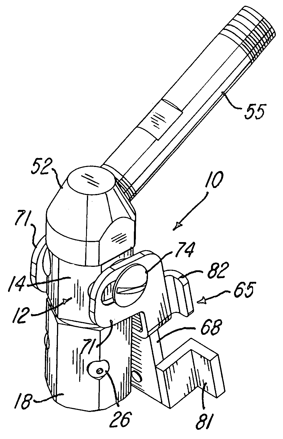 Tool assembly for evacuating, vacuum testing and charging a fluid system through a bleeder valve