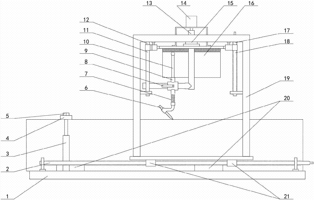 Cutting device for intersecting line of intersecting pipelines of different dimensions and machining method thereof