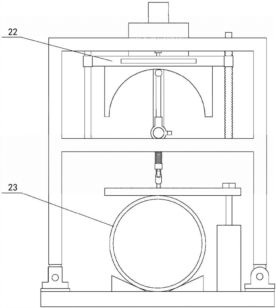 Cutting device for intersecting line of intersecting pipelines of different dimensions and machining method thereof