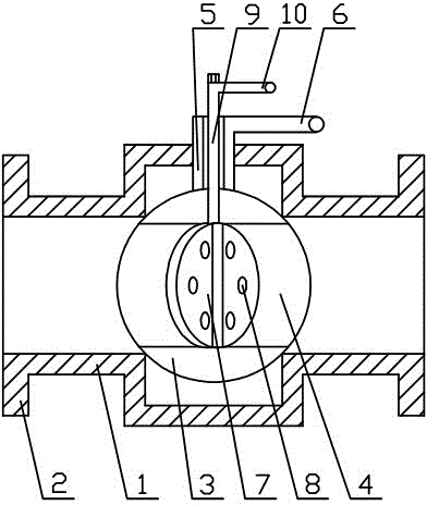 Ball valve suitable for gas-liquid two-phase flow