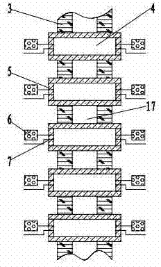 Heat accumulating type dividing-wall heating industrial furnace