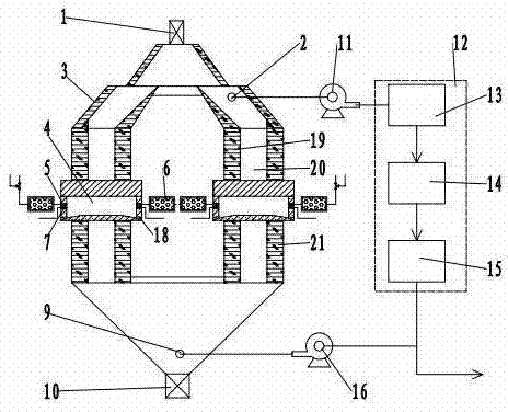 Heat accumulating type dividing-wall heating industrial furnace