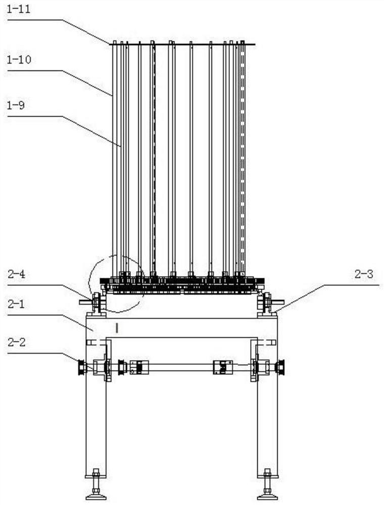 A continuous coating production line based on revolution and rotation loading pallets