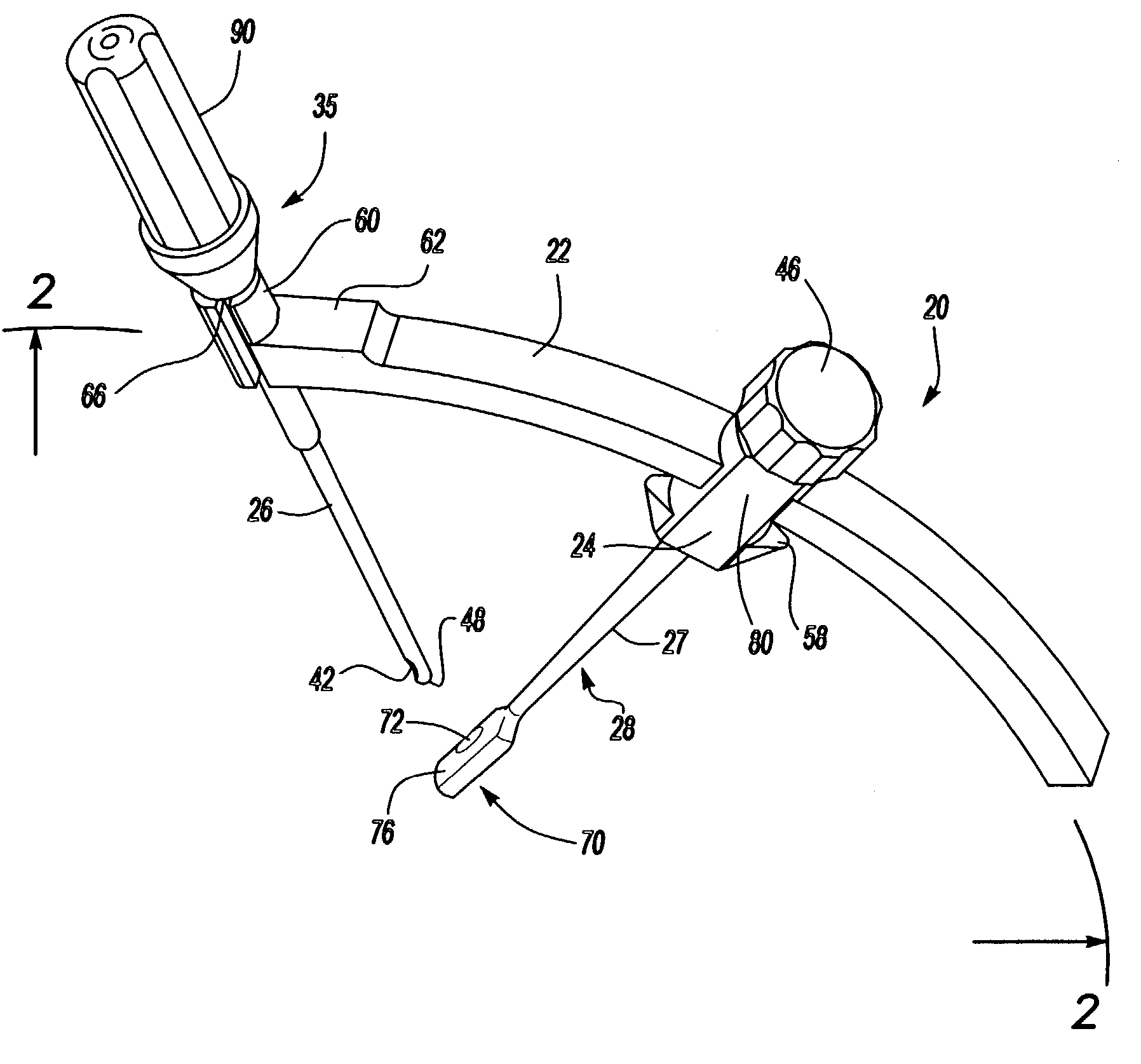 Device and method to assist in arthroscopic repair of detached connective tissue