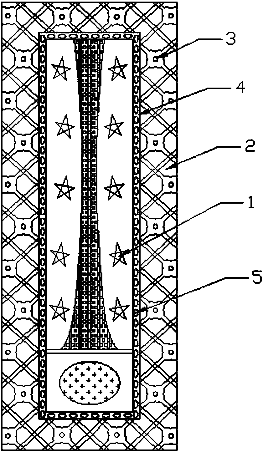 Cuttable integrated door pattern with no frame