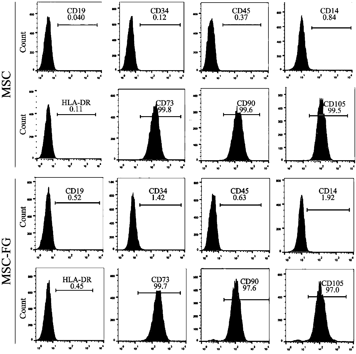 Double-gene modified stem cell and use thereof