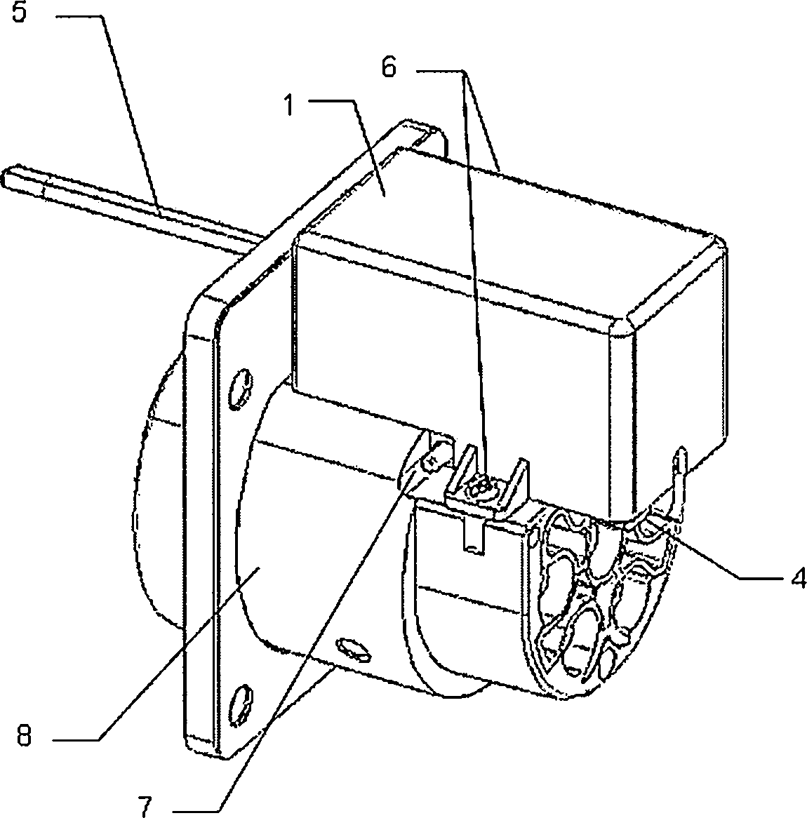 Vertical electronic lock used for conduction charging