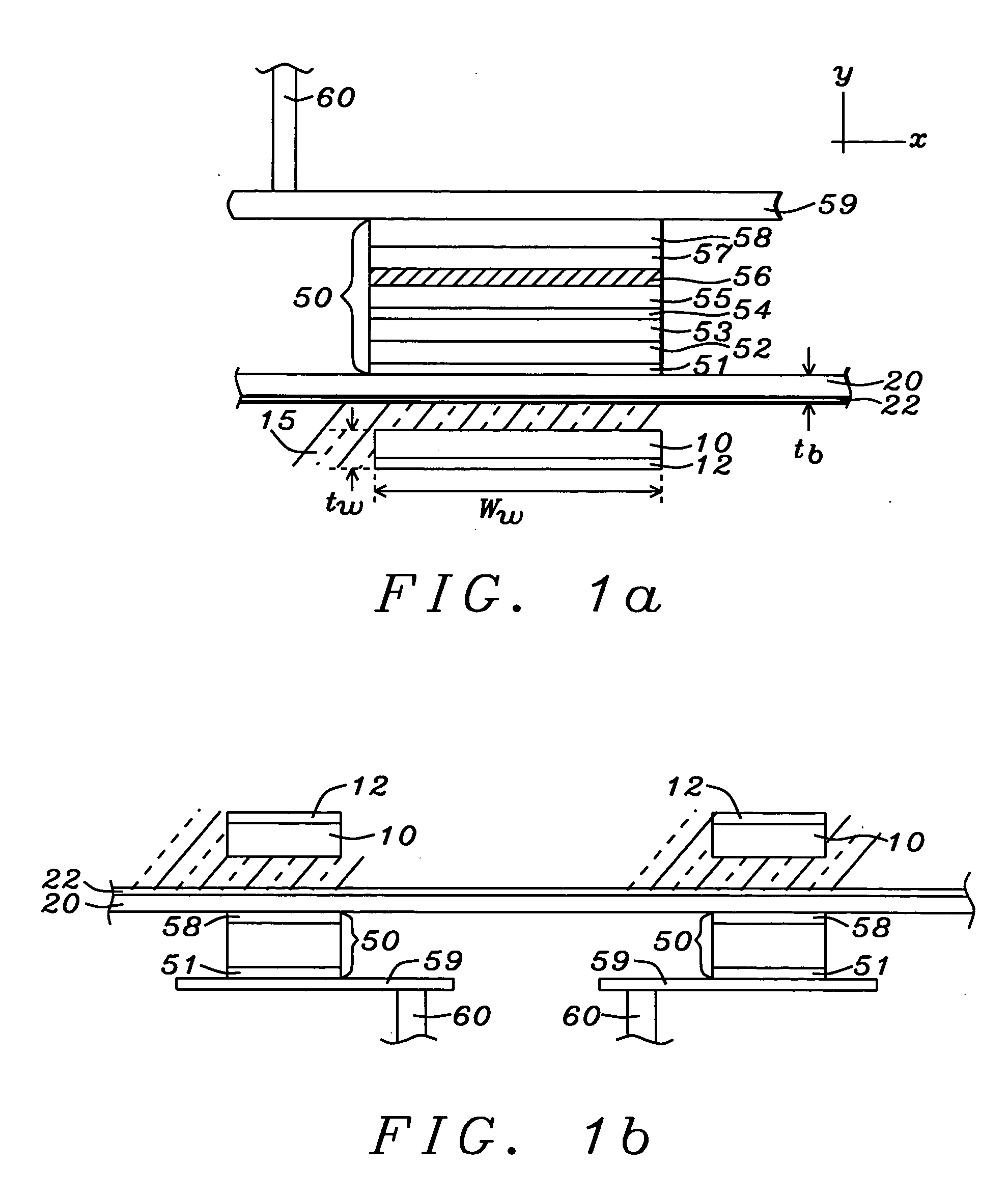 Magnetic random access memory array with proximate read and write lines cladded with magnetic material