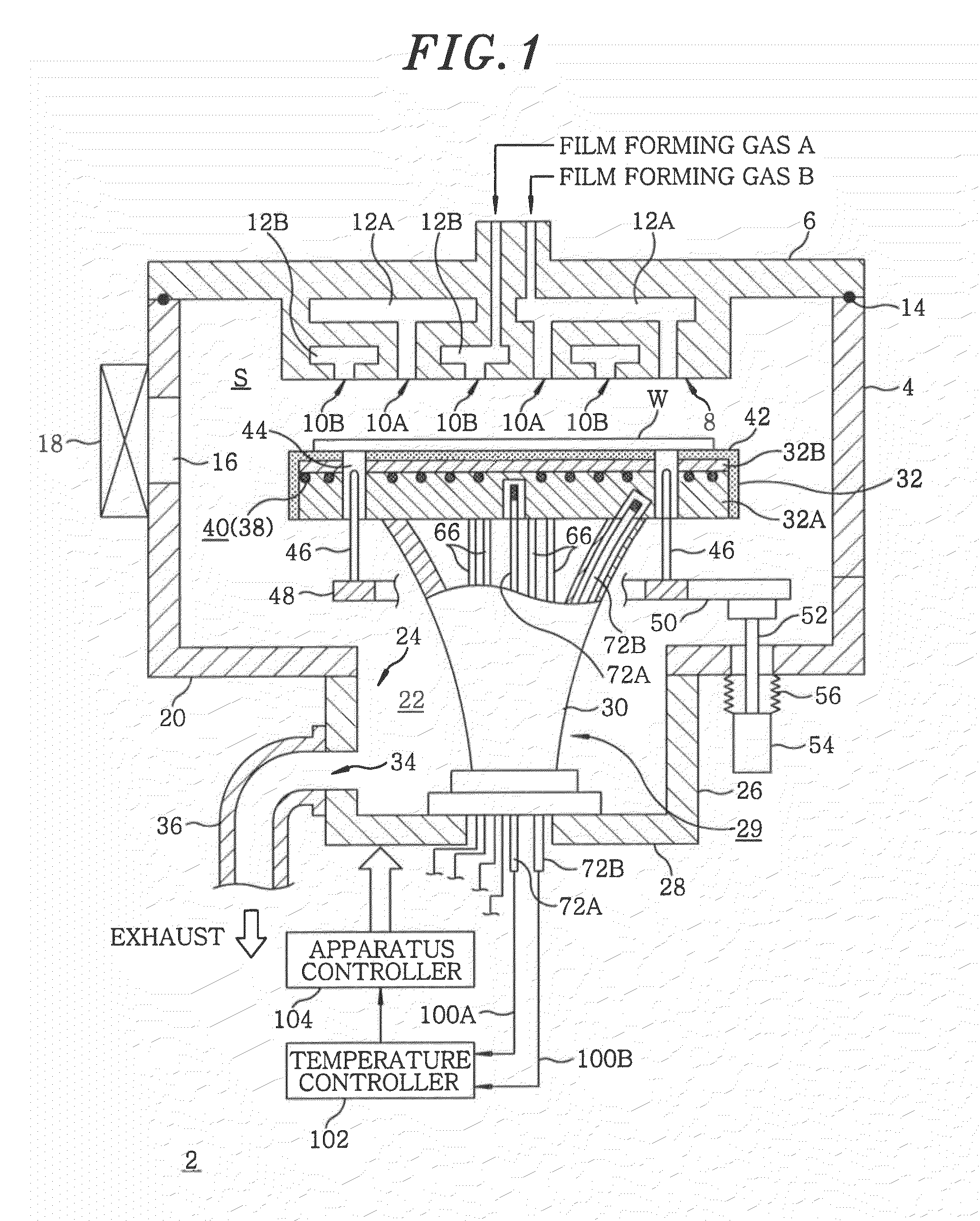 Mounting table structure and heat treatment apparatus