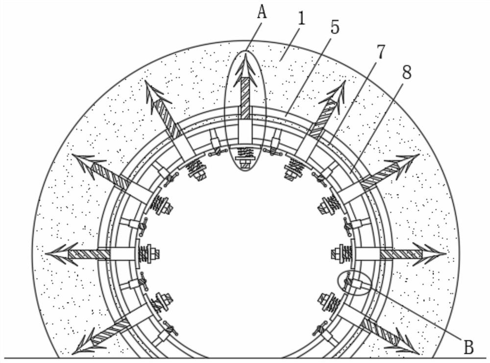 A kind of high ground stress weak surrounding rock tunnel support structure and construction method thereof