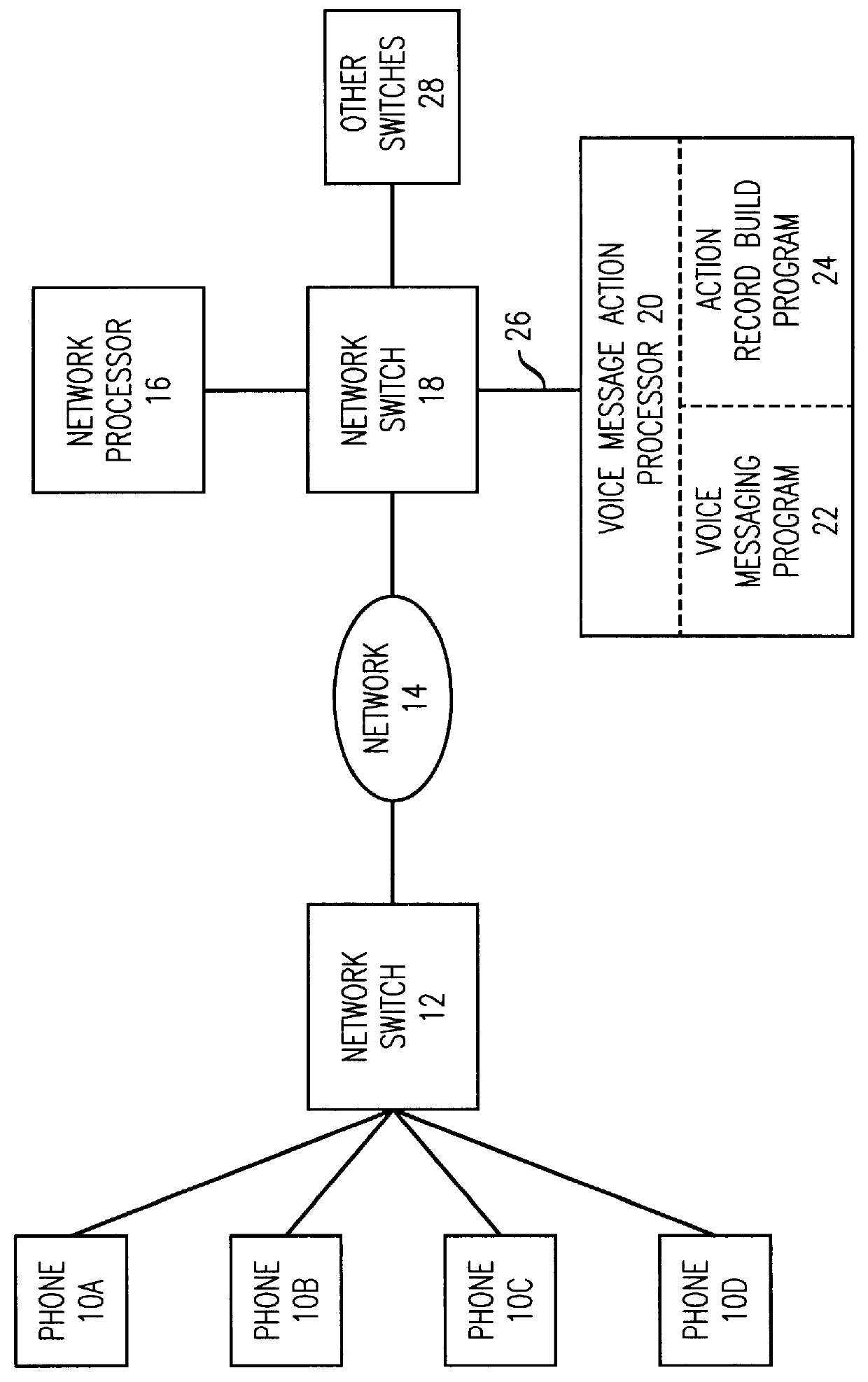 Background speech recognition for voice messaging applications