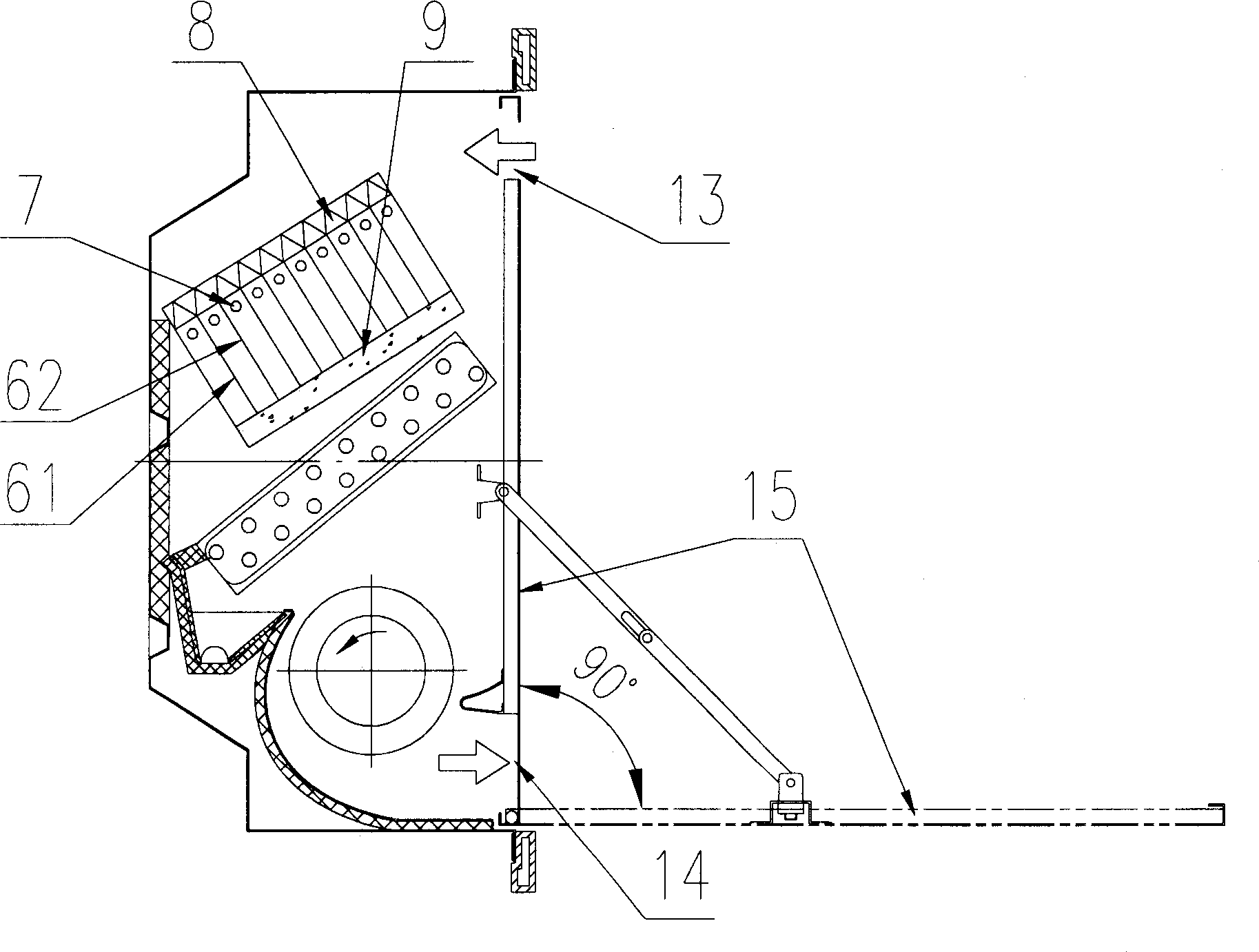 Central air condition with air purifier at its end part