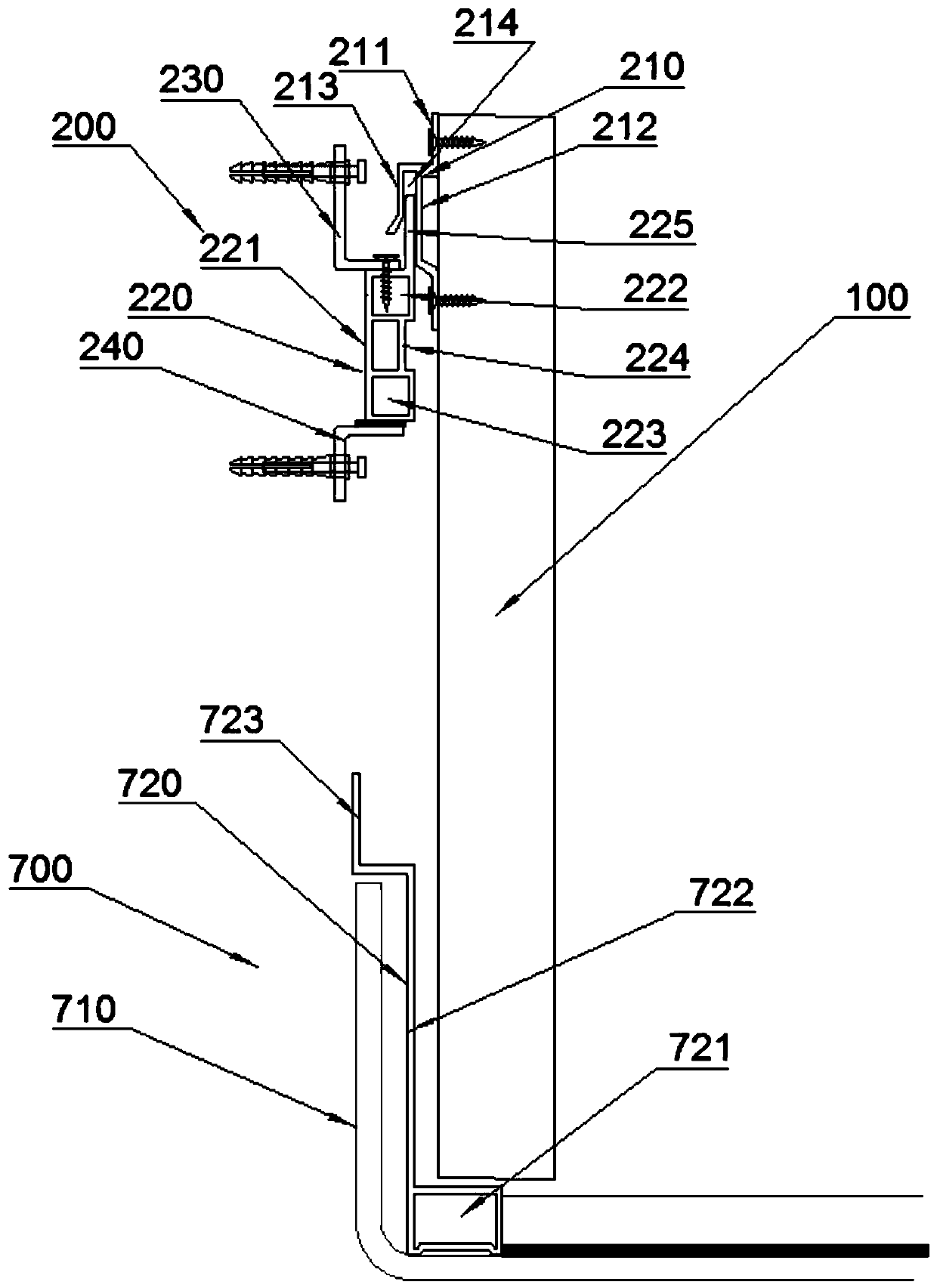 Wall panel mounting assembly and mounting method thereof