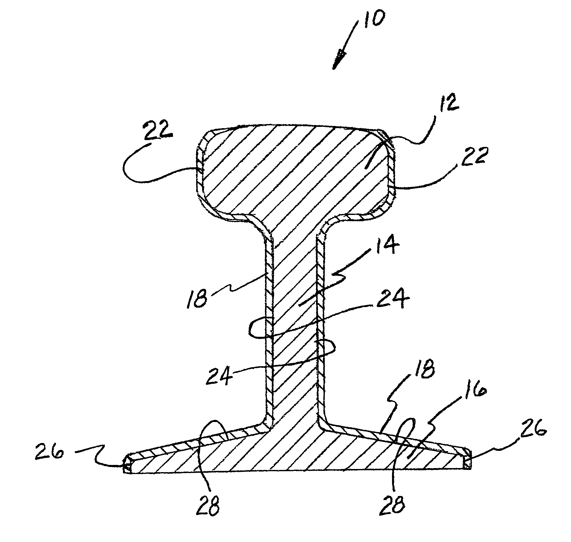 Railroad rail having thermal insulation below the railhead either coated in the field or at the rail production facility