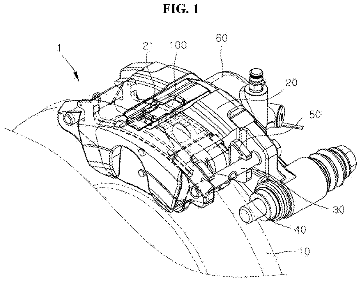 Caliper brake pad spring and brake device