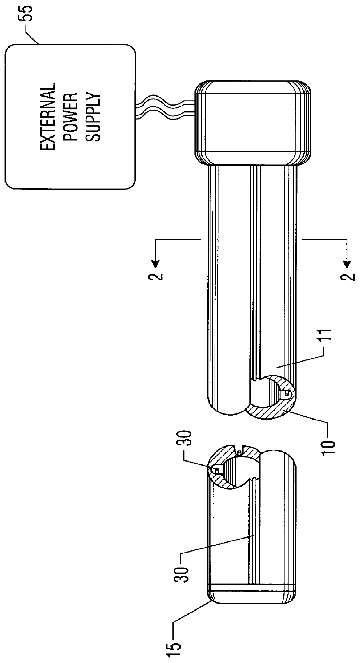 Electrode system in iontophoretic treatment devices