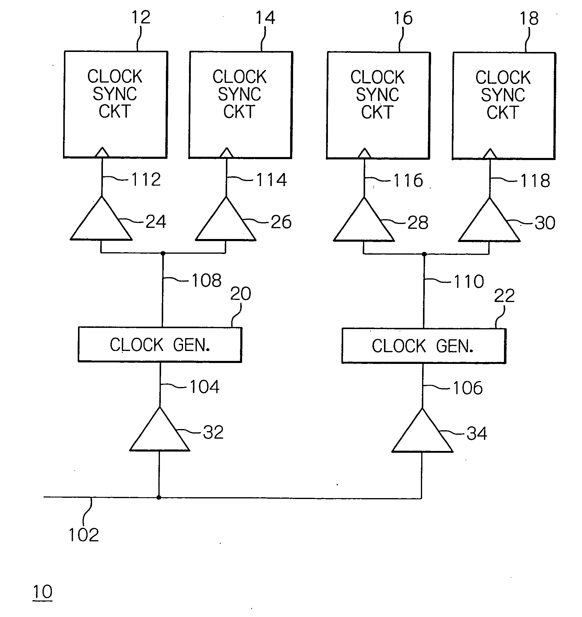 Clock distributor for use in semiconductor logics for generating clock signals when enabled and a method therefor