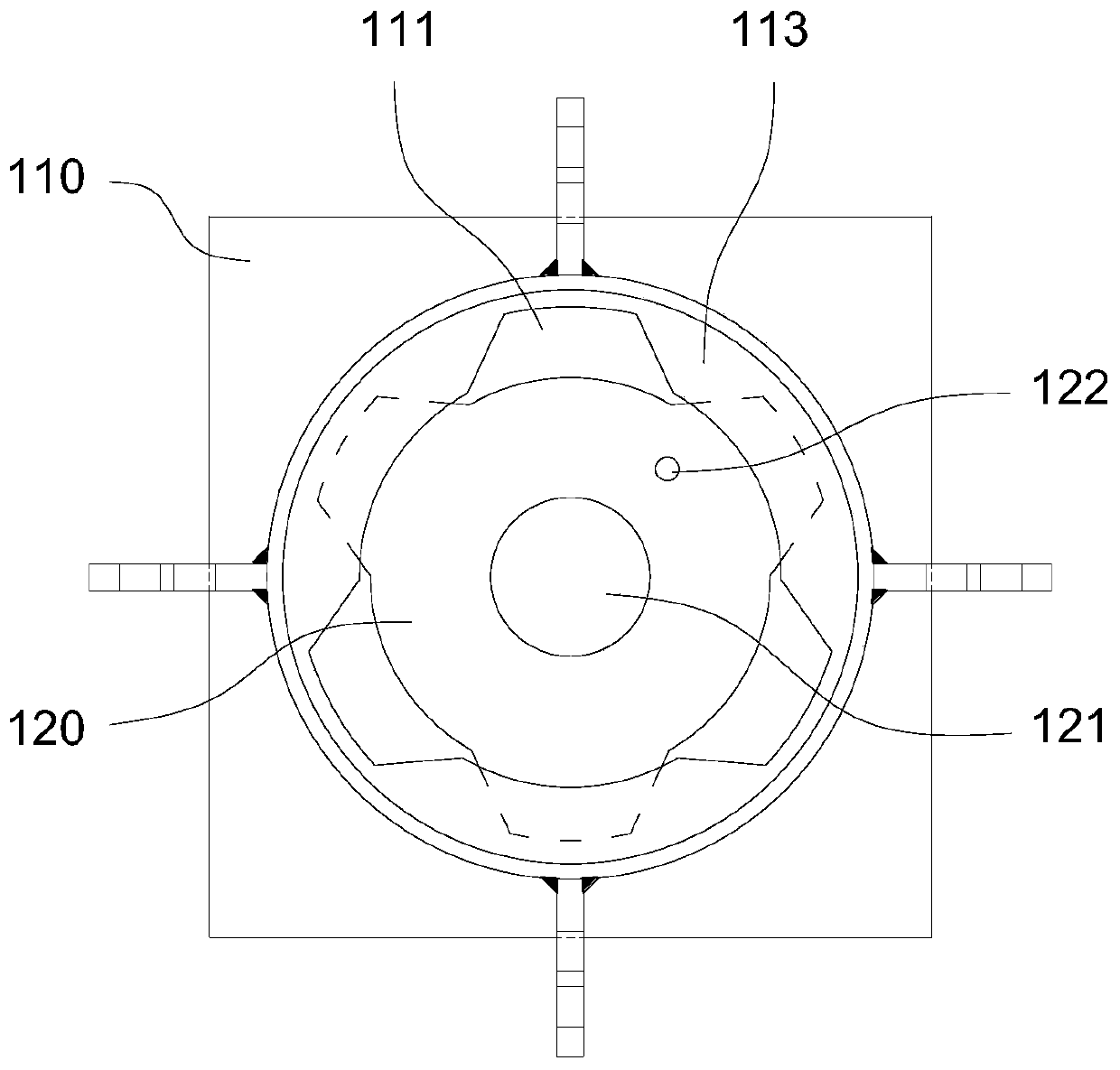 Floating ballast bed and jacking device thereof