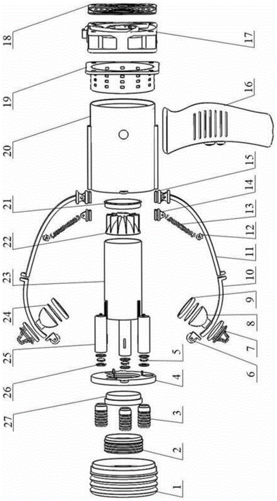 Portable large thick-peel fruit internal quality optical detection apparatus