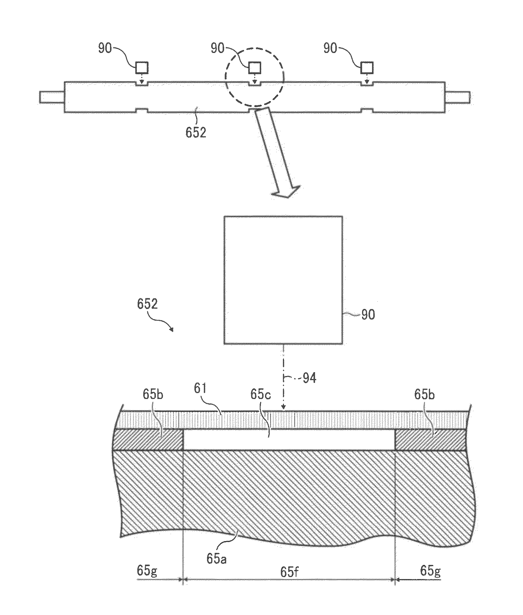 Detector and roller arrangement for an image forming apparatus