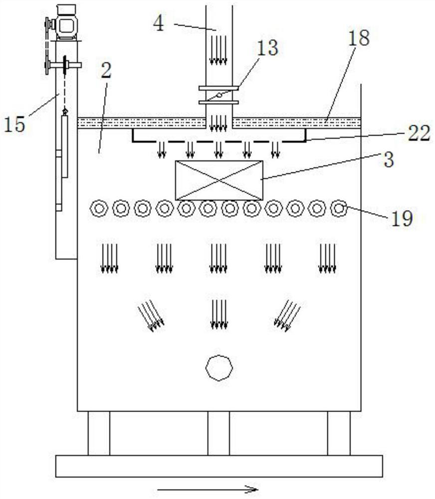 Quick cooling device for continuous degreasing sintering furnace