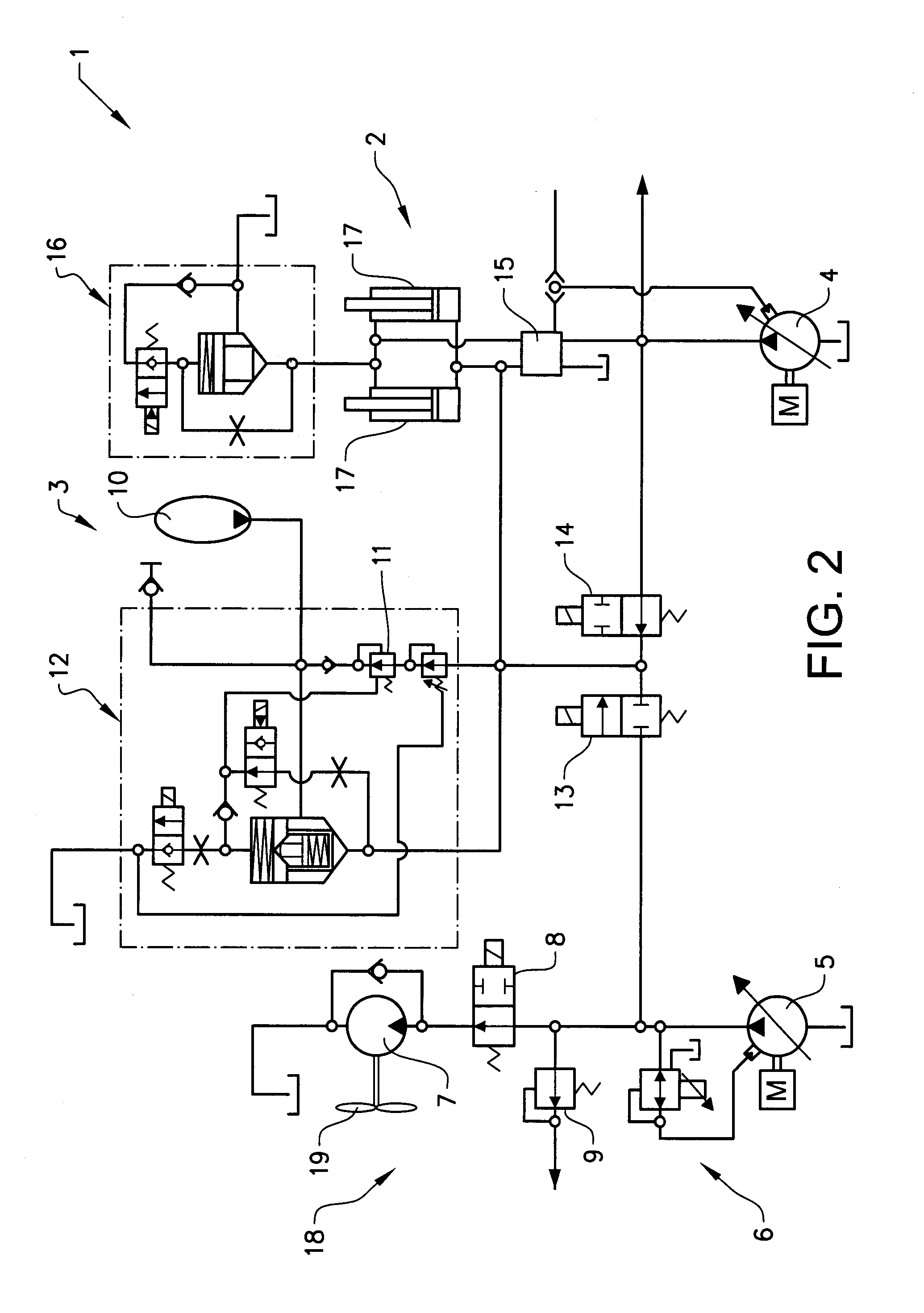 Arrangement for charging an accumulator