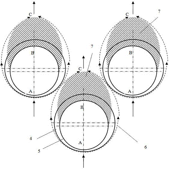 Furnace tube turbulent flow structure and heating furnace with same